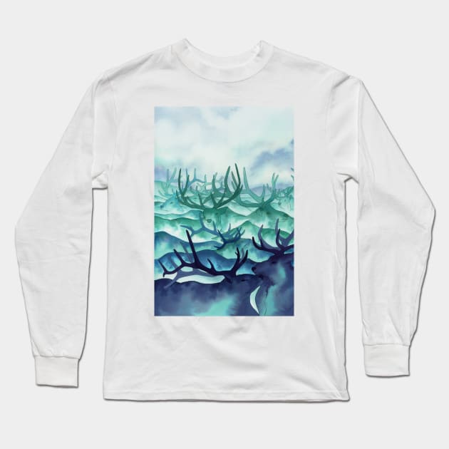 Herding Mountains Long Sleeve T-Shirt by FarynHughes